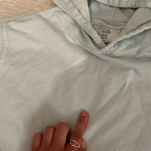 Onia Light Blue Hoodie Sweatshirt Medium - Picture 6 of 6